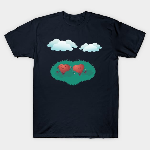 HEARTS IN THE CLOUDS T-Shirt by AnishaCreations